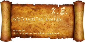 Körtvési Evelin névjegykártya