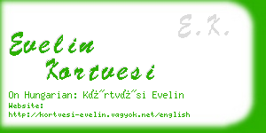 evelin kortvesi business card